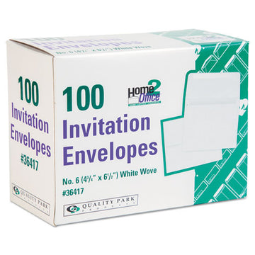 Quality Park™ Greeting Card-invitation Envelope, A-6, Square Flap, Gummed Closure, 4.75 X 6.5, White, 100-box freeshipping - TVN Wholesale